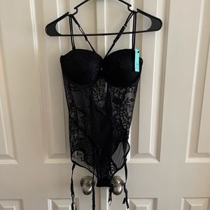 Black lingerie from Fredrick’s of Hollywood. New with tags. With garter straps